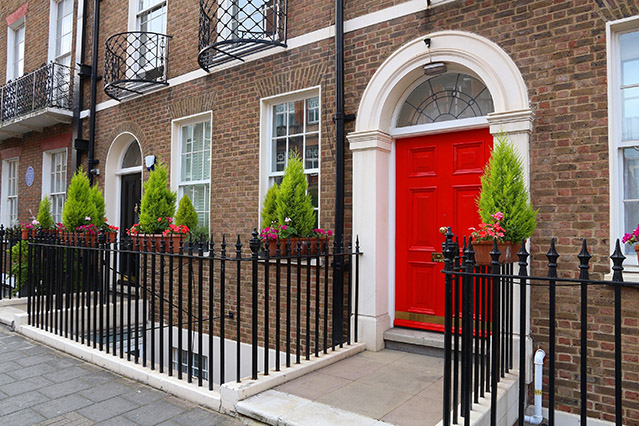 property with red door