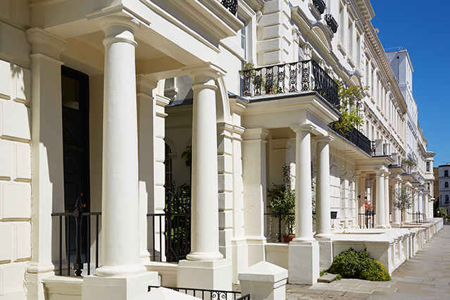 property with white pillars